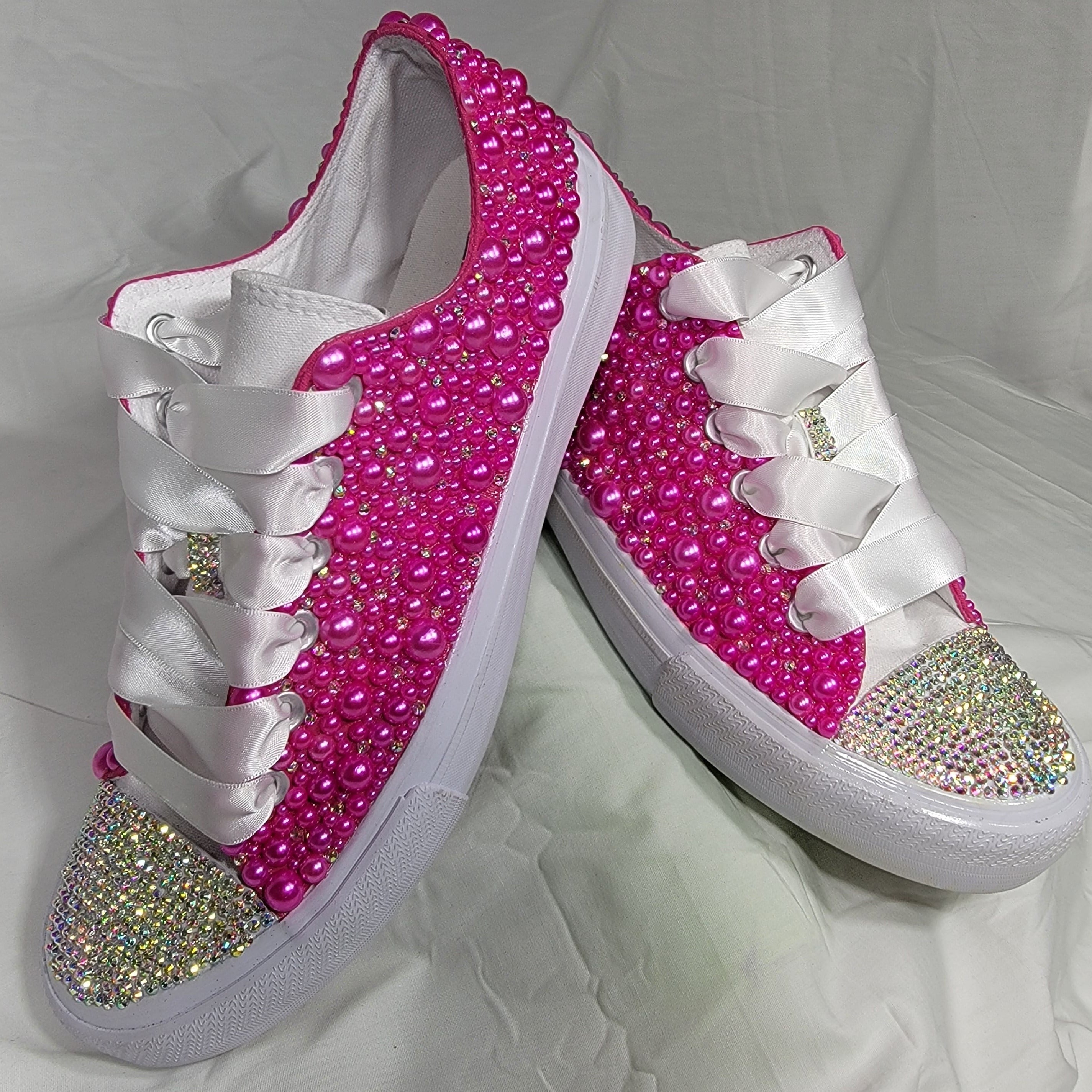 Custom Adult Bling Converse Shoes – Poppin' Print Customs