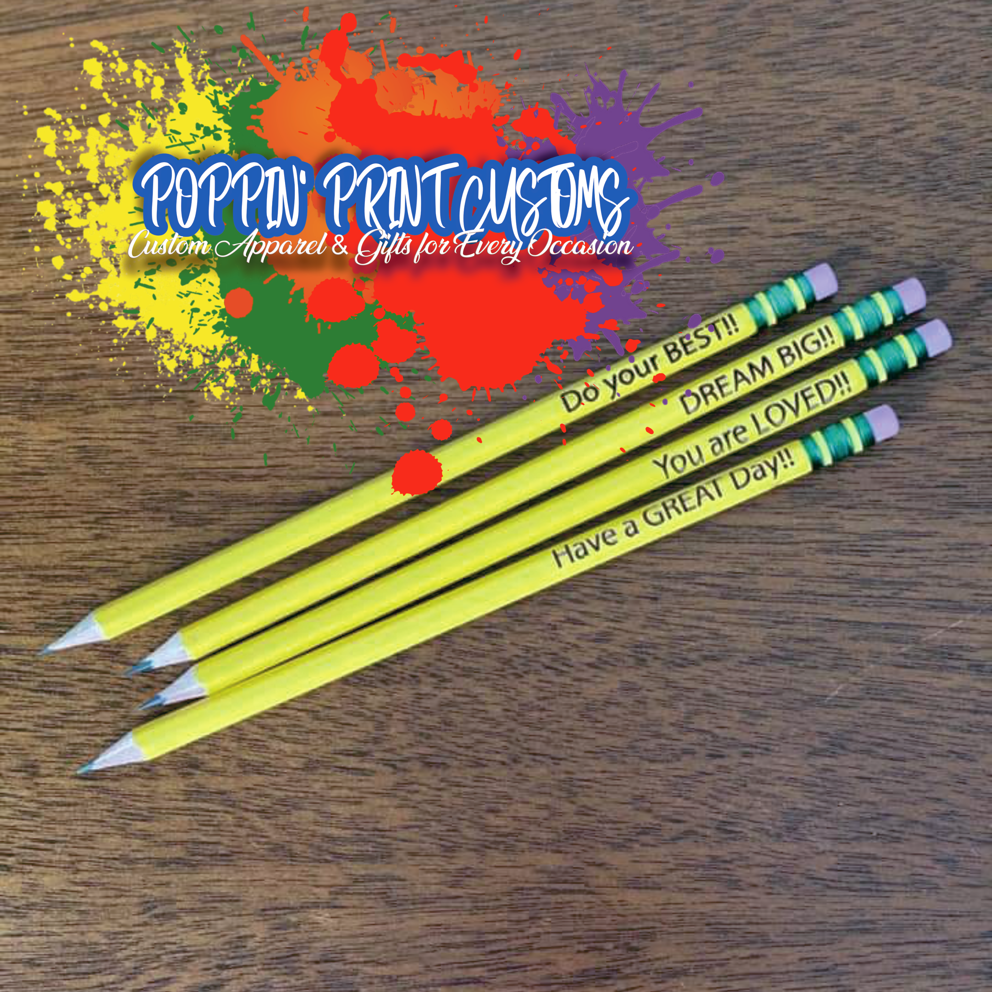 Giant Pencils, Custom Imprinted With Your Logo!